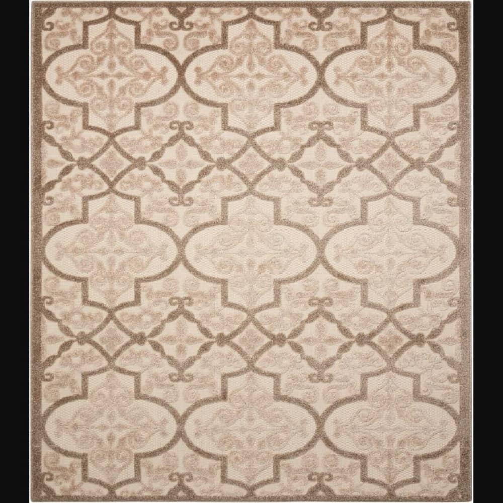Nourison Bohemian Trellis Rectangle Area Rug Aloha Cream Made In Turkey