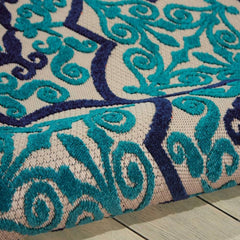 Nourison Bohemian Trellis Rectangle Area Rug Aloha Navy Made In Turkey