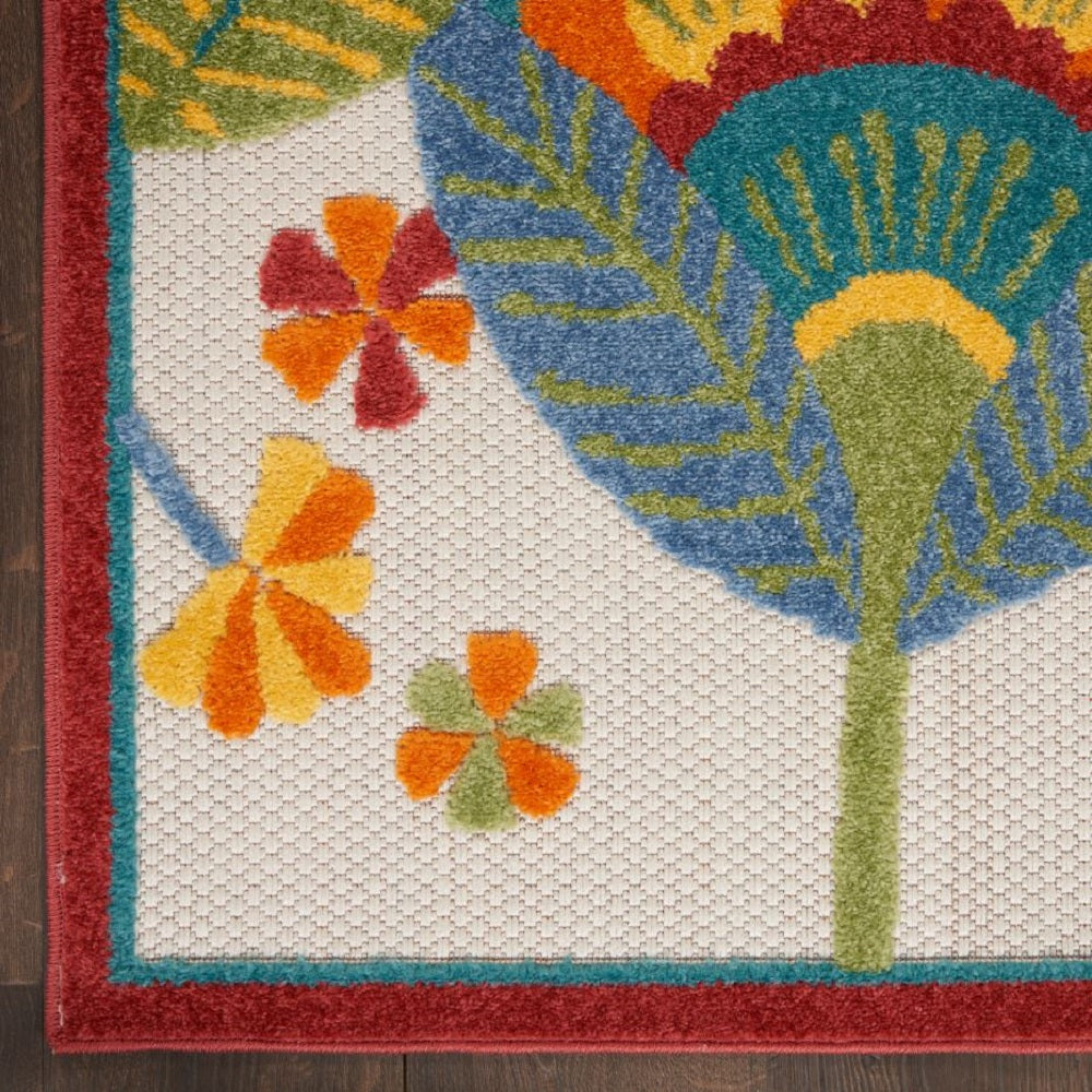 Nourison Chic Floral Rectangle Area Rug Aloha Multicolor ALH25 Made In Turkey