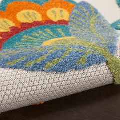 Nourison Chic Floral Rectangle Area Rug Aloha Multicolor ALH25 Made In Turkey