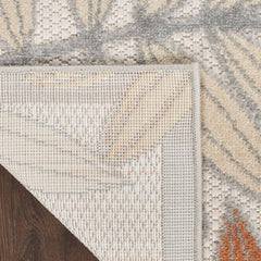 Nourison Contemporary Floral Rectangle Area Rug Aloha Blue Mocha Made In Turkey