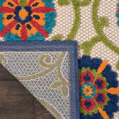 Nourison Contemporary Floral Rectangle Area Rug Aloha Blue Multicolor ALH19 Made In Turkey