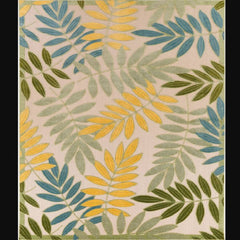 Nourison Contemporary Floral Rectangle Area Rug Aloha Green Multicolor Made In Turkey