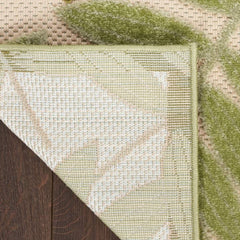 Nourison Contemporary Floral Rectangle Area Rug Aloha Ivory Green Made In Turkey
