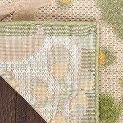 Nourison Contemporary Floral Rectangle Area Rug Aloha Ivory Green Made In Turkey