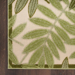 Nourison Contemporary Floral Rectangle Area Rug Aloha Ivory Green Made In Turkey