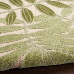 Nourison Contemporary Floral Rectangle Area Rug Aloha Ivory Green Made In Turkey