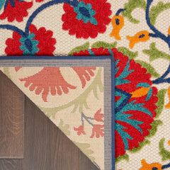 Nourison Contemporary Floral Rectangle Area Rug Aloha Multicolor ALH20 Made In Turkey