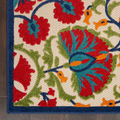 Nourison Contemporary Floral Rectangle Area Rug Aloha Multicolor ALH20 Made In Turkey