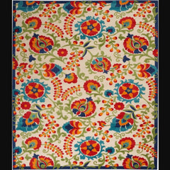 Nourison Contemporary Floral Rectangle Area Rug Aloha Multicolor Made In Turkey