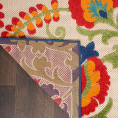 Nourison Contemporary Floral Rectangle Area Rug Aloha Multicolor Made In Turkey