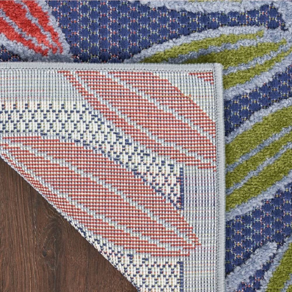 Nourison Contemporary Floral Rectangle Area Rug Aloha Navy Multicolor Made In Turkey