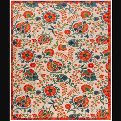 Nourison Contemporary Floral Rectangle Area Rug Aloha Red Multicolor Made In Turkey 1