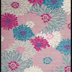 Nourison Contemporary Floral Rectangle Area Rug Passion Grey PSN17 Made In Turkey