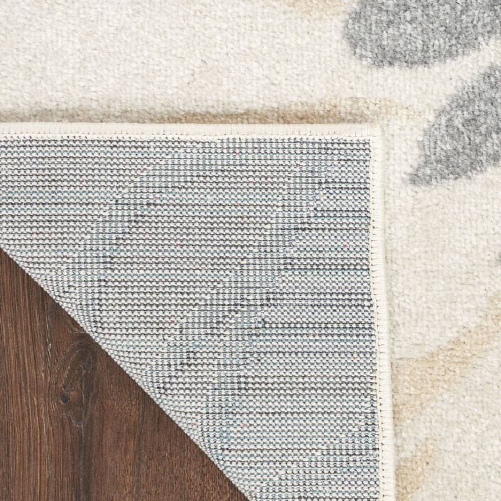 Nourison Contemporary Floral Rectangle Area Rug Passion Ivory Grey PSN17 Made In Turkey