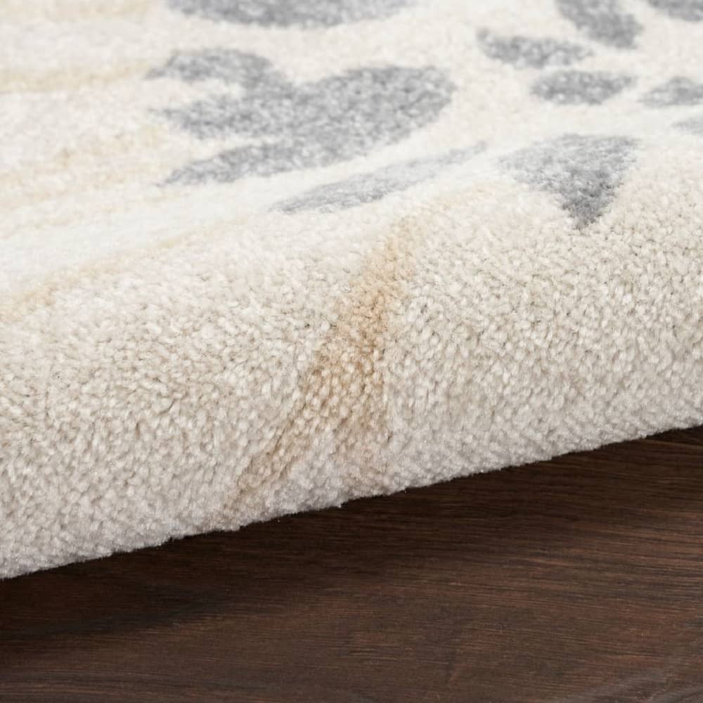 Nourison Contemporary Floral Rectangle Area Rug Passion Ivory Grey PSN17 Made In Turkey