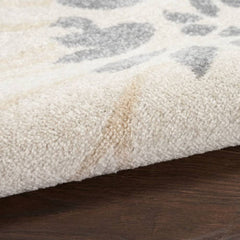 Nourison Contemporary Floral Rectangle Area Rug Passion Ivory Grey PSN17 Made In Turkey