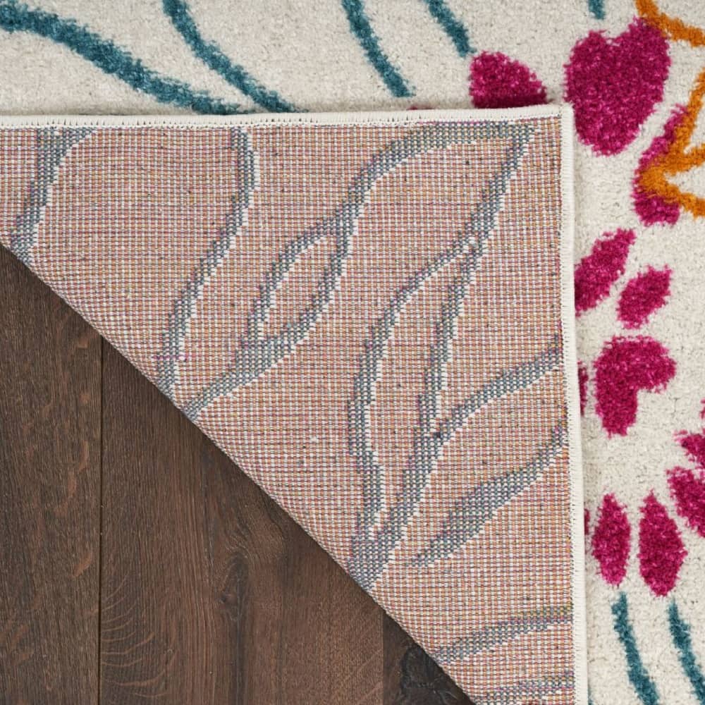 Nourison Contemporary Floral Rectangle Area Rug Passion Ivory Multicolor PSN17 Made In Turkey