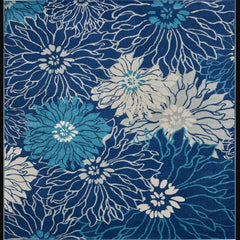 Nourison Contemporary Floral Rectangle Area Rug Passion Navy Ivory PSN17 Made In Turkey