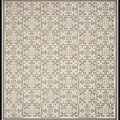 Nourison Contemporary Geometric Rectangle Area Rug Aloha Ivory ALH34 Made In Turkey