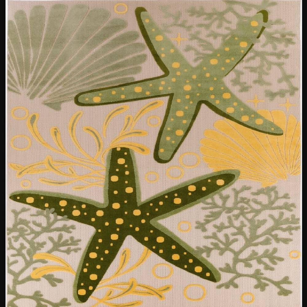 Nourison Contemporary Nature Rectangle Area Rug Aloha Green Yellow ALH24 Made In Turkey