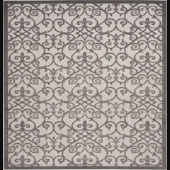Nourison Contemporary Trellis Rectangle Area Rug Aloha Charcoal ALH21 Made In Turkey