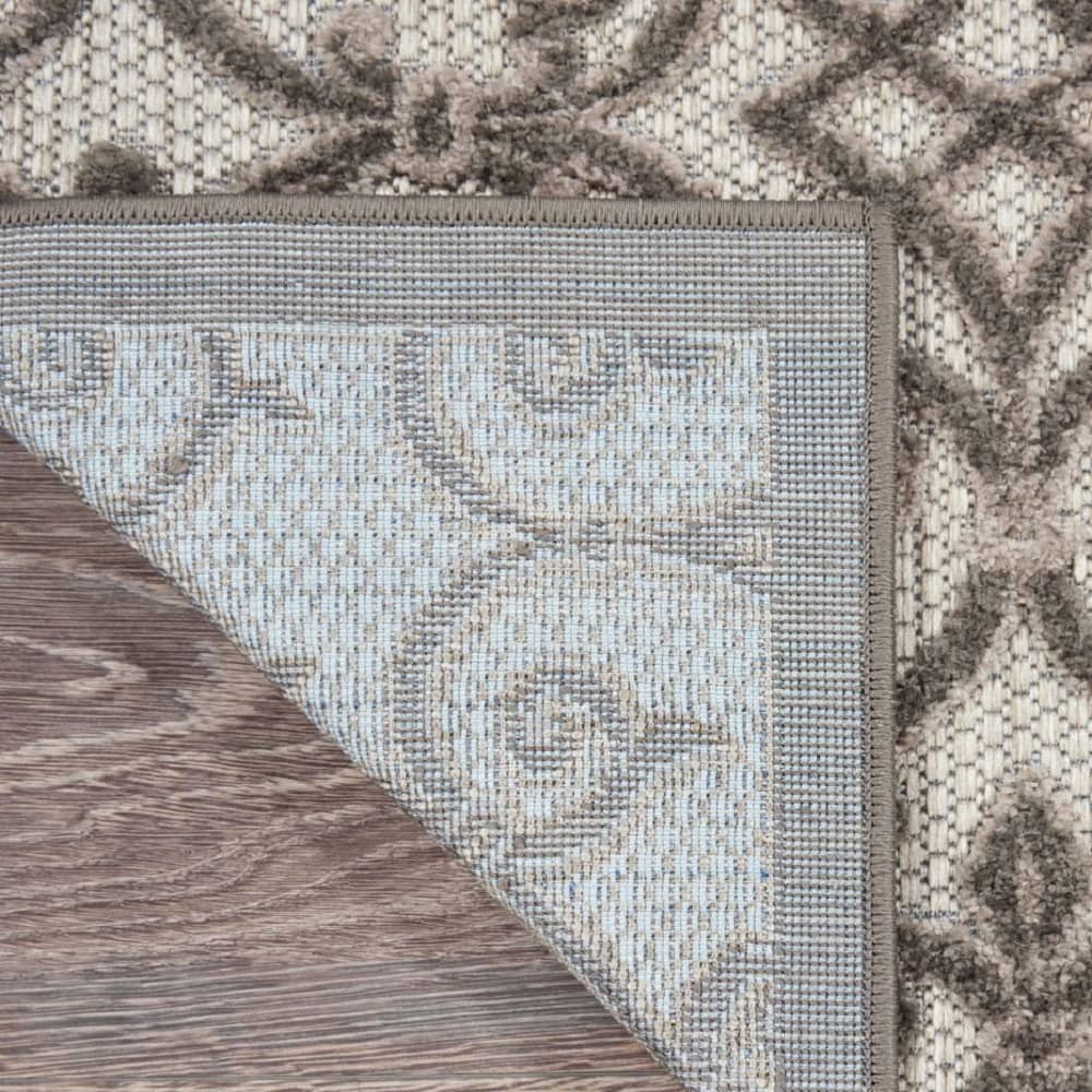 Nourison Contemporary Trellis Rectangle Area Rug Aloha Charcoal ALH21 Made In Turkey
