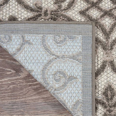 Nourison Contemporary Trellis Rectangle Area Rug Aloha Charcoal ALH21 Made In Turkey