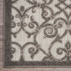 Nourison Contemporary Trellis Rectangle Area Rug Aloha Charcoal ALH21 Made In Turkey