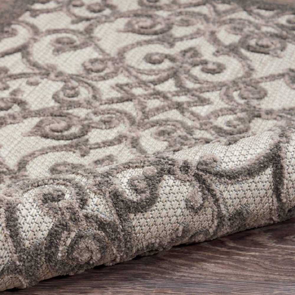 Nourison Contemporary Trellis Rectangle Area Rug Aloha Charcoal ALH21 Made In Turkey