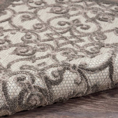 Nourison Contemporary Trellis Rectangle Area Rug Aloha Charcoal ALH21 Made In Turkey