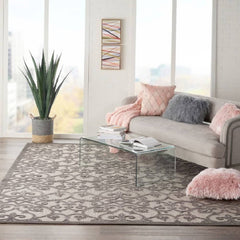 Nourison Contemporary Trellis Rectangle Area Rug Aloha Charcoal ALH21 Made In Turkey