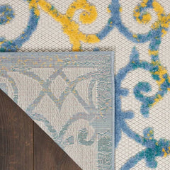 Nourison Contemporary Trellis Rectangle Area Rug Aloha Ivory ALH21 Made In Turkey