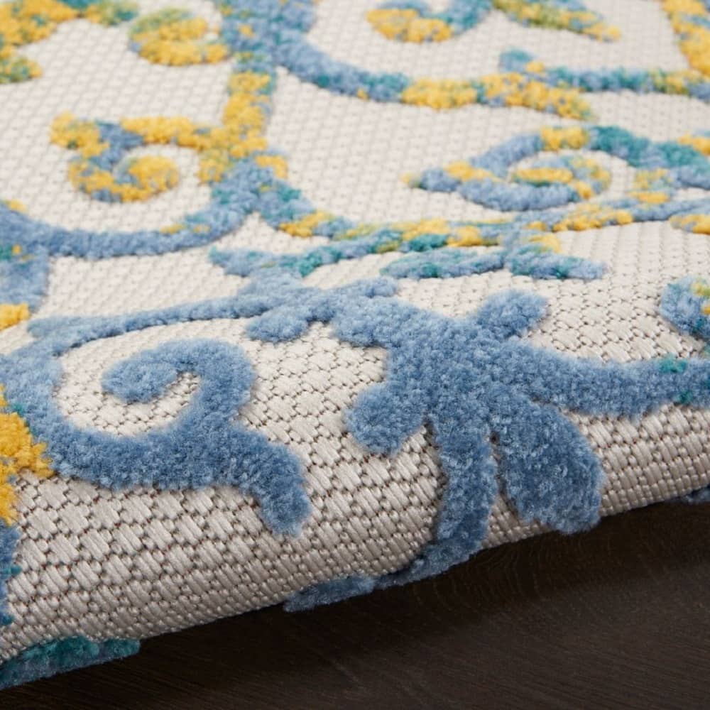 Nourison Contemporary Trellis Rectangle Area Rug Aloha Ivory ALH21 Made In Turkey
