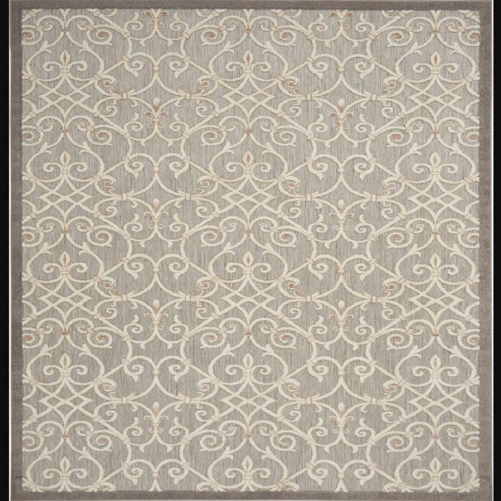 Nourison Contemporary Trellis Rectangle Area Rug Aloha Natural ALH21 Made In Turkey