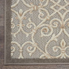 Nourison Contemporary Trellis Rectangle Area Rug Aloha Natural ALH21 Made In Turkey