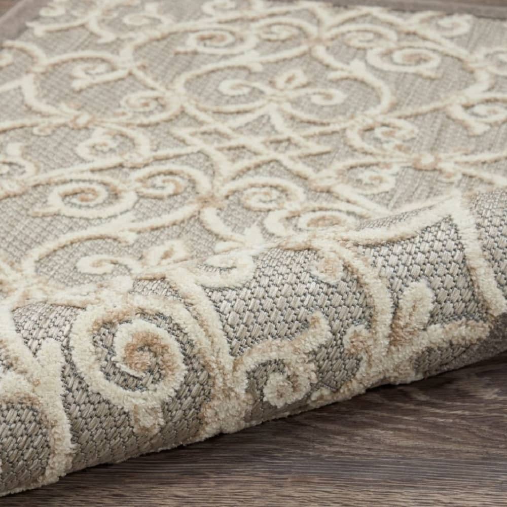Nourison Contemporary Trellis Rectangle Area Rug Aloha Natural ALH21 Made In Turkey