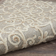 Nourison Contemporary Trellis Rectangle Area Rug Aloha Natural ALH21 Made In Turkey