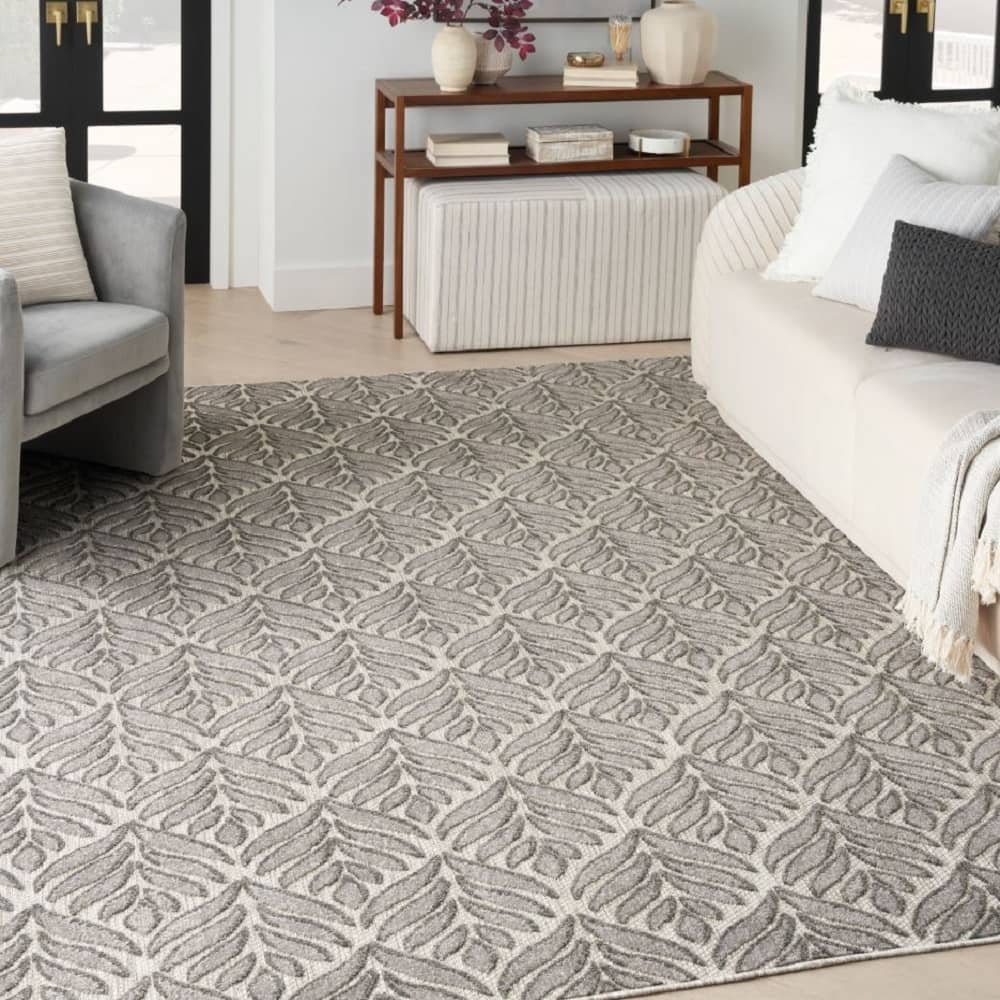 Nourison Minimalist Nature Rectangle Area Rug Aloha Charcoal ALH35 Made In Turkey