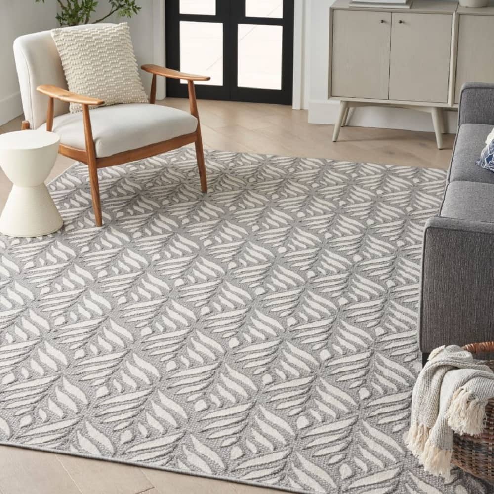 Nourison Minimalist Nature Rectangle Area Rug Aloha Charcoal ALH35 Made In Turkey