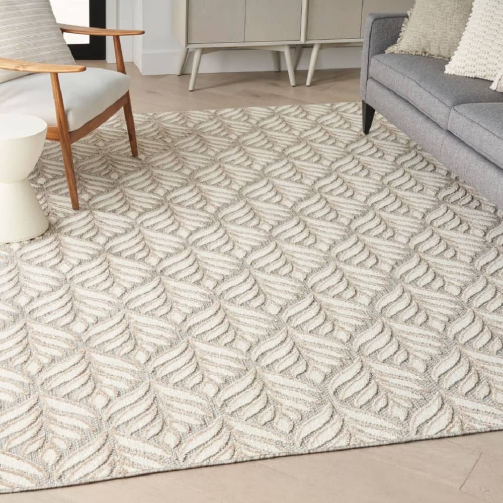 Nourison Minimalist Nature Rectangle Area Rug Aloha Ivory ALH35 Made In Turkey