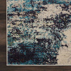 Nourison Modern Abstract Rectangle Area Rug Celestial Ivory CES02 Made In Turkey