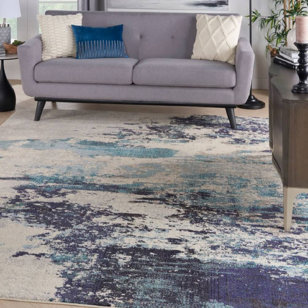 Nourison Modern Abstract Rectangle Area Rug Celestial Ivory CES02 Made In Turkey