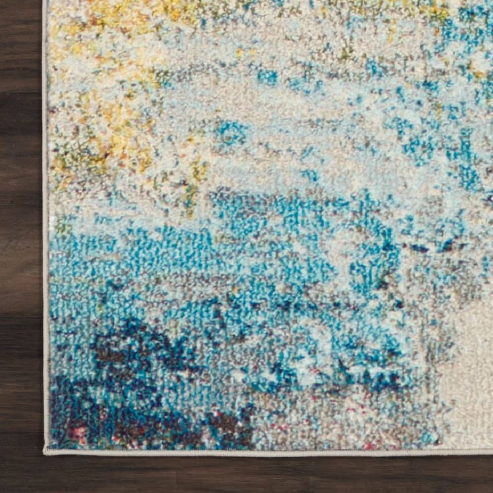 Nourison Modern Abstract Rectangle Area Rug Celestial Sealife CES02 Made In Turkey