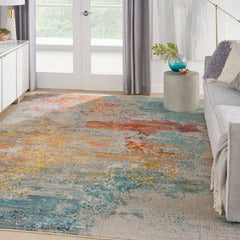 Nourison Modern Abstract Rectangle Area Rug Celestial Sealife CES02 Made In Turkey