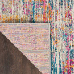 Nourison Modern Abstract Rectangle Area Rug Passion Ivory Multicolor PSN09 Made In Turkey