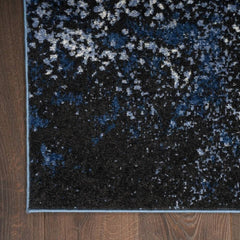 Nourison Modern Abstract Rectangle Area Rug Passion Light Blue Black PSN10 Made In Turkey