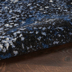 Nourison Modern Abstract Rectangle Area Rug Passion Light Blue Black PSN10 Made In Turkey