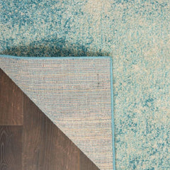 Nourison Modern Abstract Rectangle Area Rug Passion Navy Light Blue PSN10 Made In Turkey