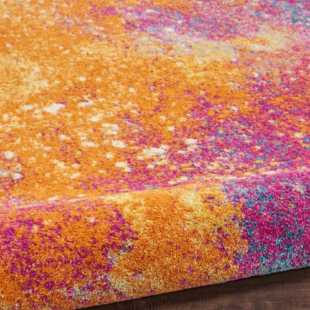 Nourison Modern Abstract Rectangle Area Rug Passion Sunburst PSN10 Made In Turkey